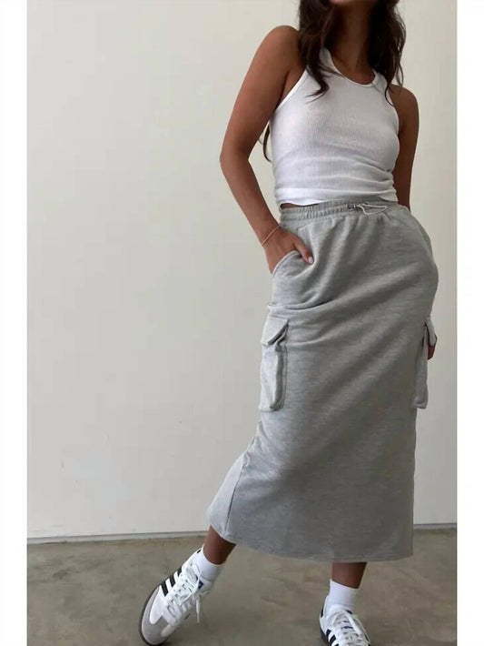 Salty - Terry Cargo Maxi Skirt