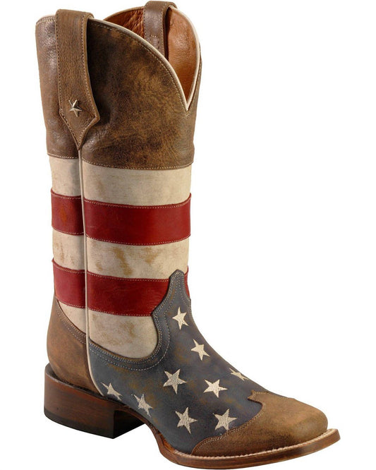 Roper - Men's Waving The Flag 13" Square Toe Cowboy Boots
