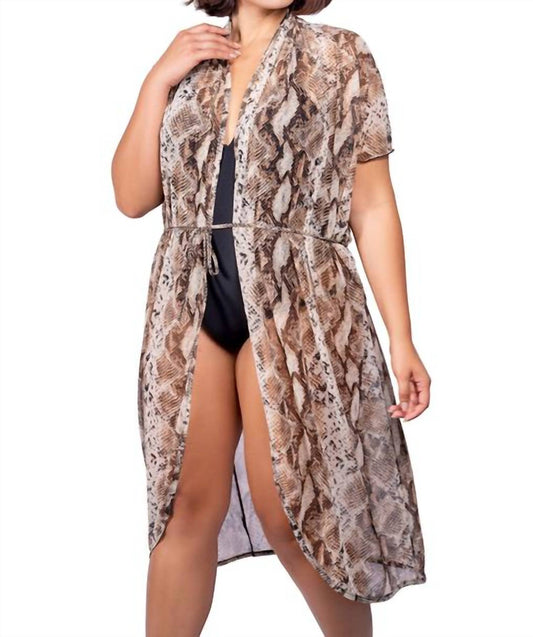 Jordan Taylor - Animal Print Tie Waist Cover Up