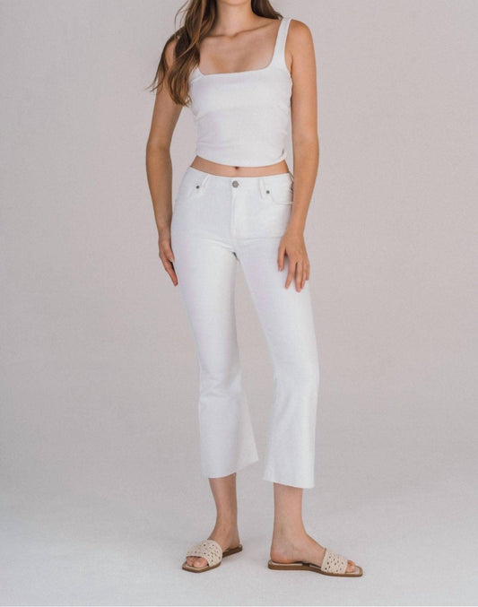 Hidden - Happi Mid Rise Cropped Flare Jeans