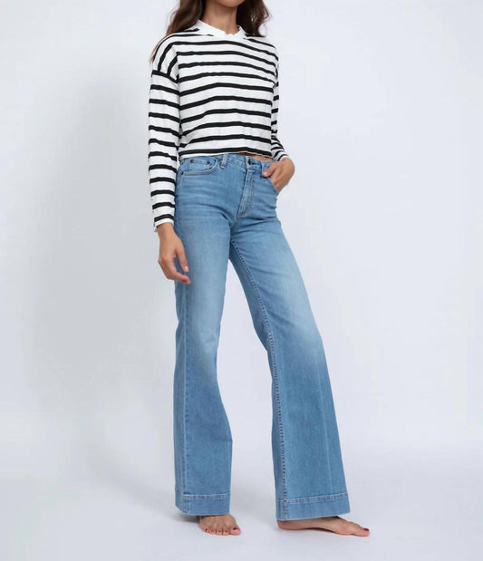 Askk Ny - Cropped Long Sleeve Stripped Tee