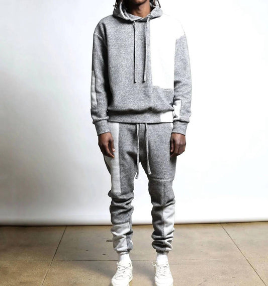 Maddux Plush Fleece Patchwork Hoodie