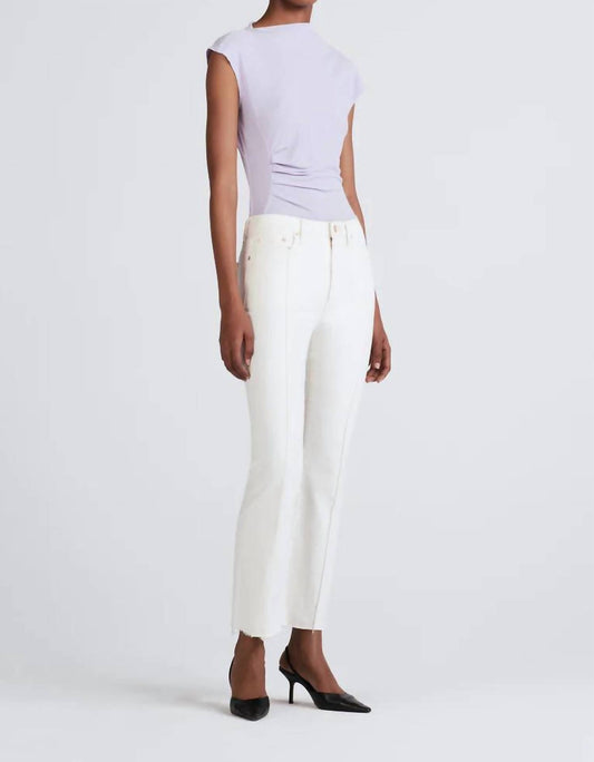 Derek Lam 10 Crosby - High Rise Crop Flare with Pintuck Jeans