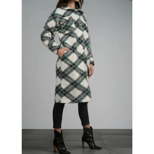 Elan - Oversized Plaid Shirt Jacket
