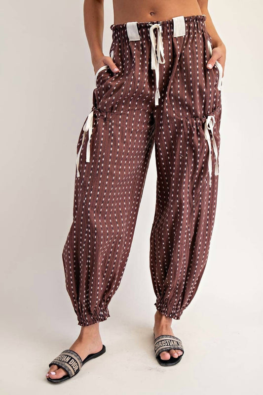 Ee:Some - Soft Washed Micro Diamond Striped Joggers