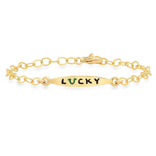Jessica Elliot - Vermeil Colorful Words Enamel Bracelet - Lucky