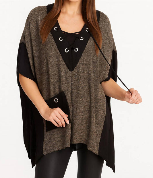 Angel Apparel - V-neck Tie Up Poncho