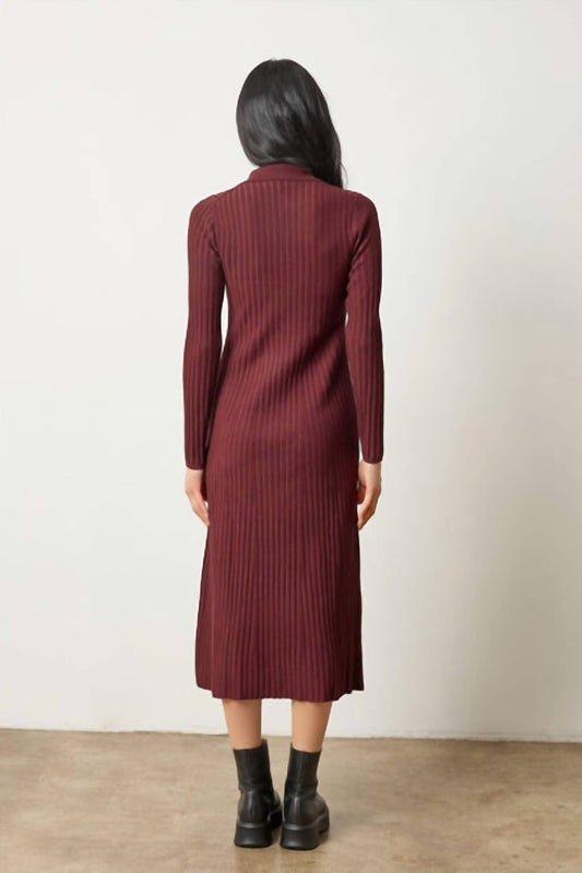 Lilla P - Long Sleeve Rib Henley Dress