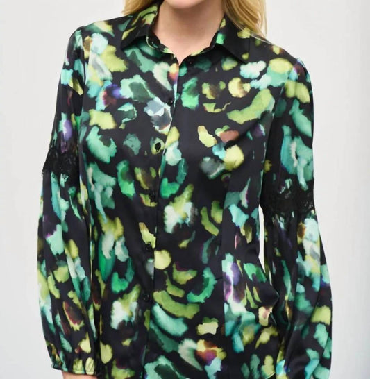 Joseph Ribkoff - Abstract Print Button-down Blouse