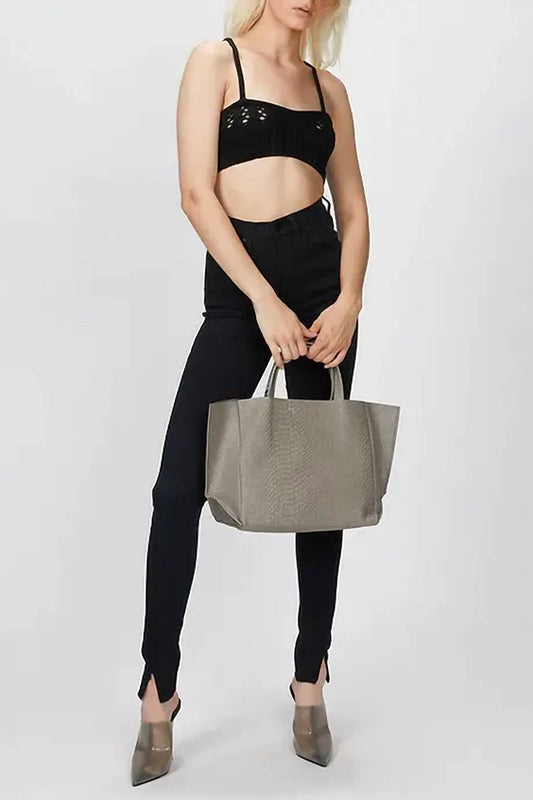 Ampersand As Apostrophe - Leather Half Tote Bag