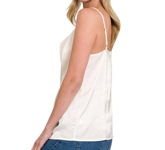 Zenana - Satin Charmuese Cowl Neck Cami