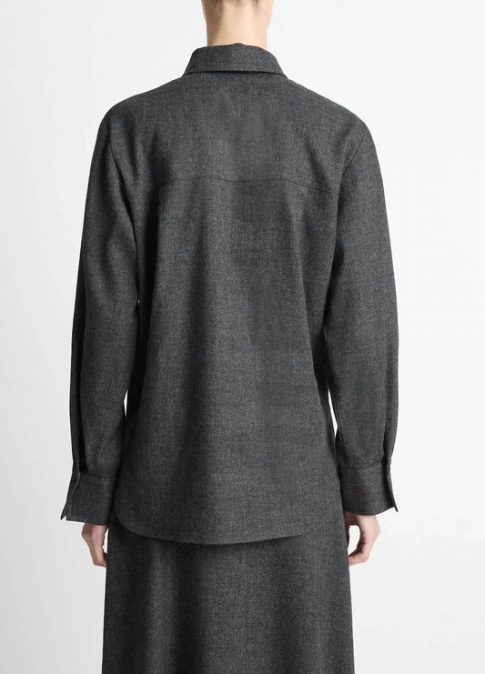 Vince - Italian Jaspe Relaxed Button-front Shirt