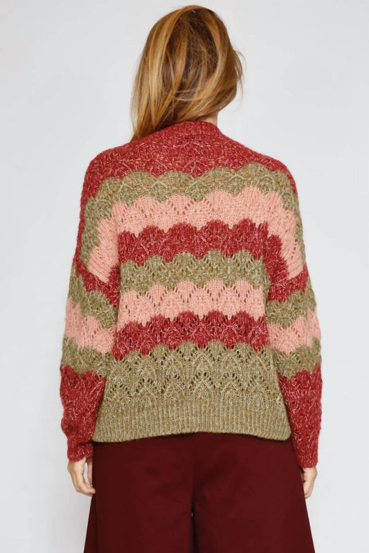 B-Yu - Striped Crewneck Sweater