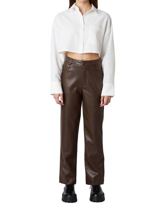 Nia - Vegan Leather Trouser