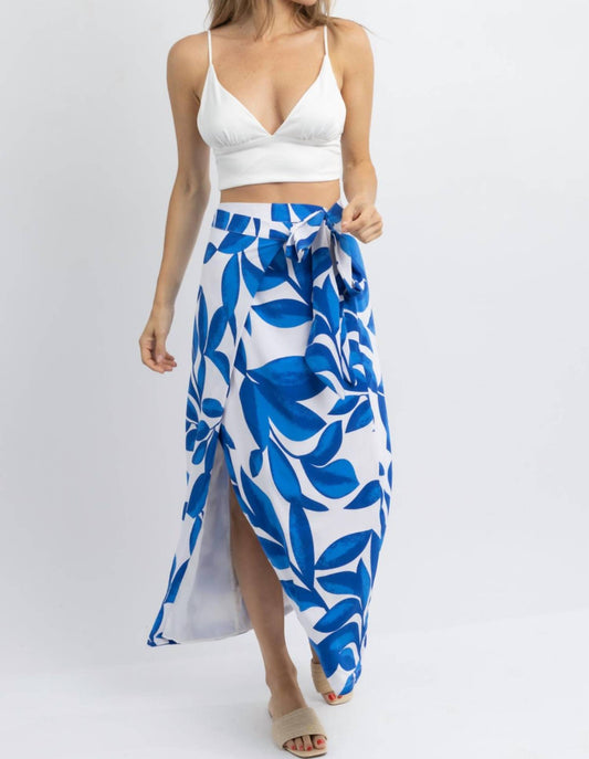 EXTRA-TROPIC WRAP MIDI SKIRT