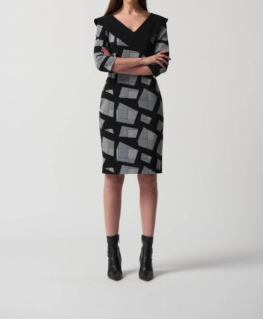 Joseph Ribkoff - Houndstooth Sheath Dress