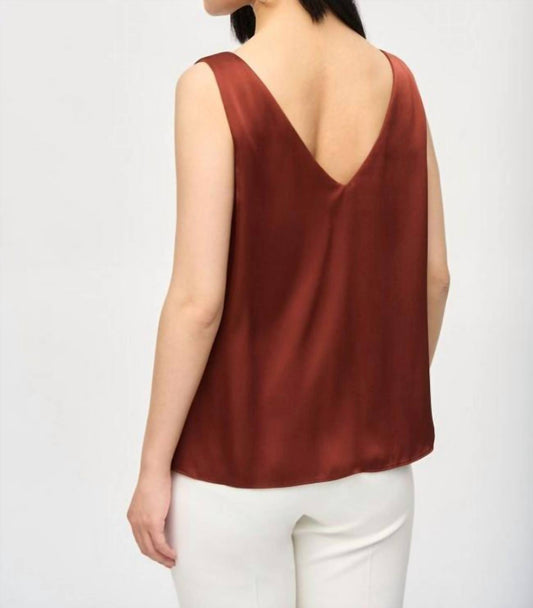 Joseph Ribkoff - Satin Straight Sleeveless Top
