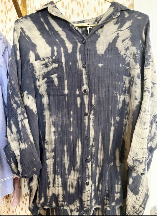 Starkx - Dream Blue Boyfriend Shirt