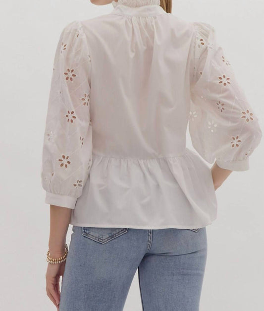 Entro - Women's Eyelet Lace Top