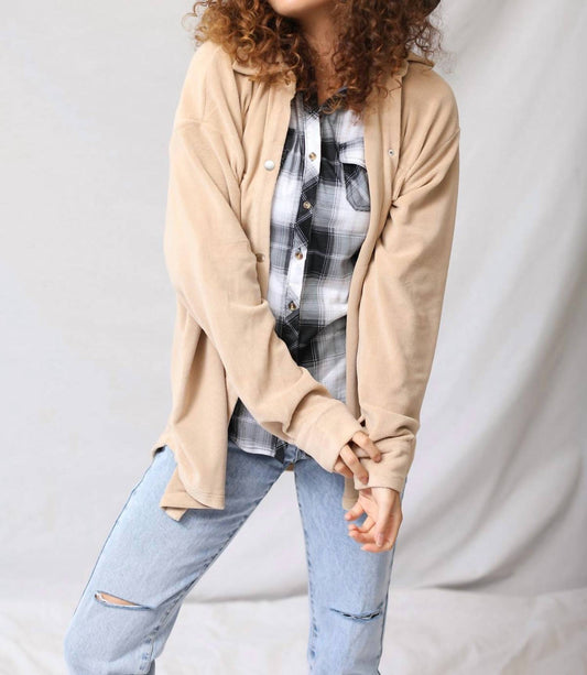 Bailey Rose - Soft Teddy Button Up Jacket