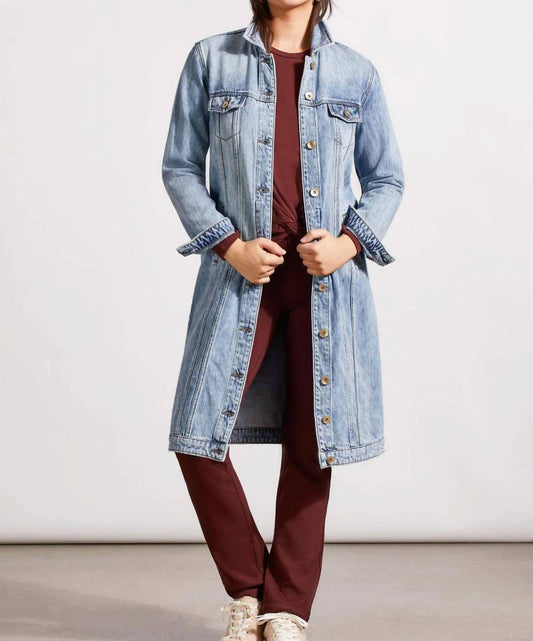 Tribal - Long Denim Duster Jacket
