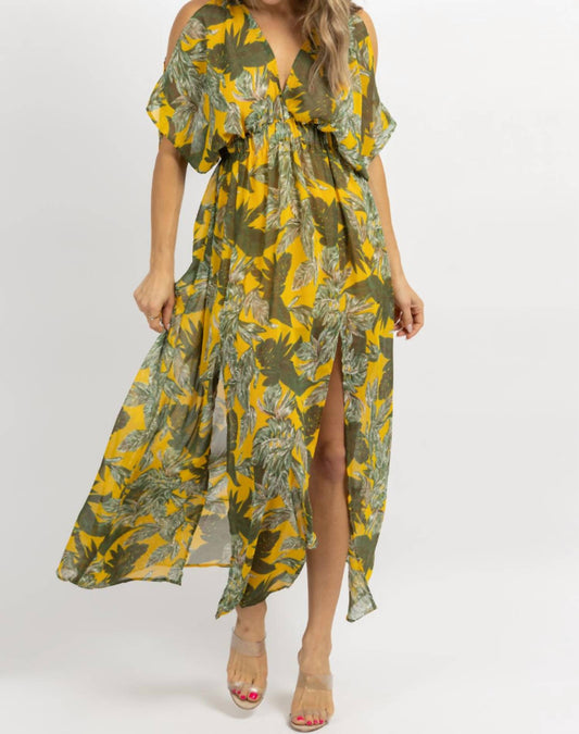 COLD SHOULDER MAXI DRESS