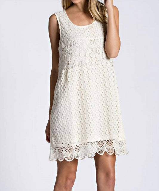 Kori - Lace Detailed Shift Mini Dress