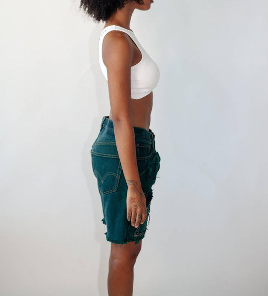 Knotwtr - Patched Denim Shorts