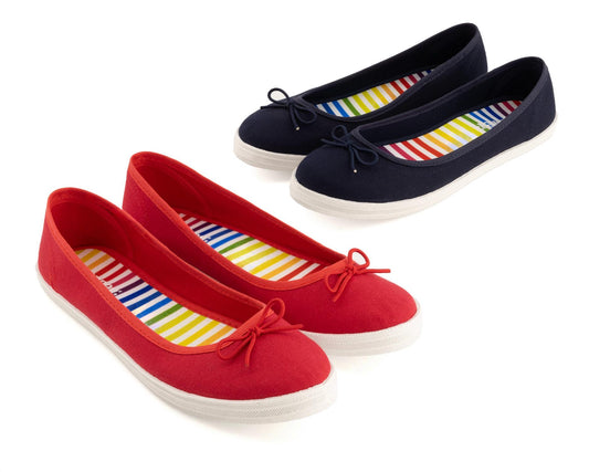 Andrea - Women's Duo Combo Ballerinas Shoes 2 Pairs Pack