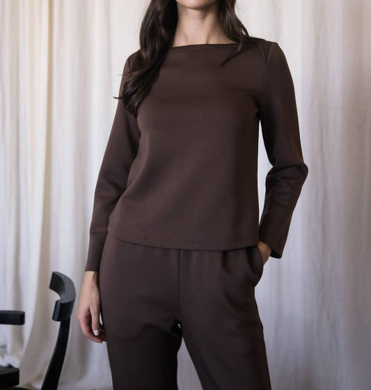 P.Cill - Vera Butter Modal Boat Neck Top