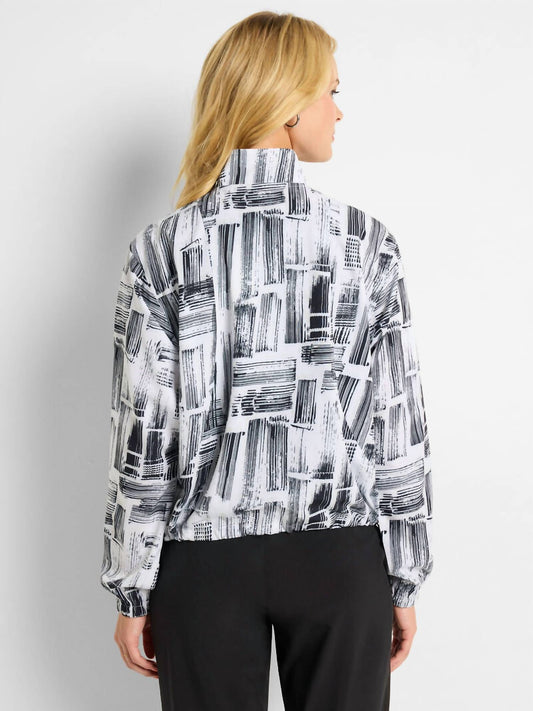 Nic + Zoe - City Blocks Tech Stretch Popover Top
