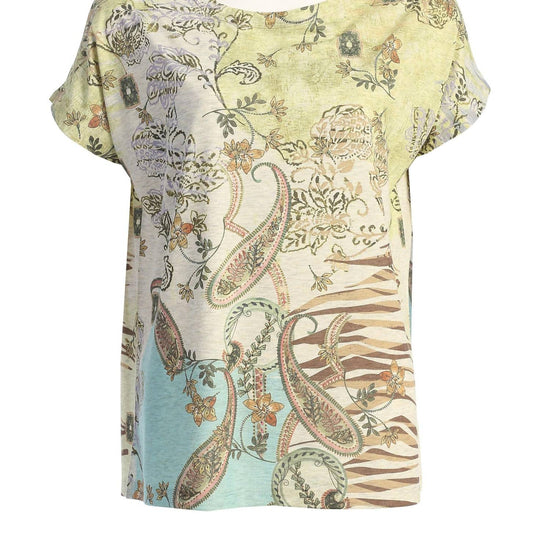 Jess & Jane - Women's Sepia Round Neck Drop Sleeve Top