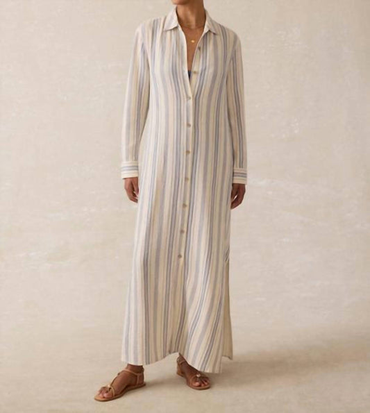 Faherty - Dune Cotton Gauze Isla Maxi Shirtdress
