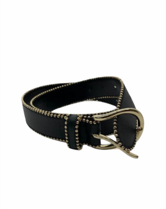 Berge - Women's Beaded Leather Belt