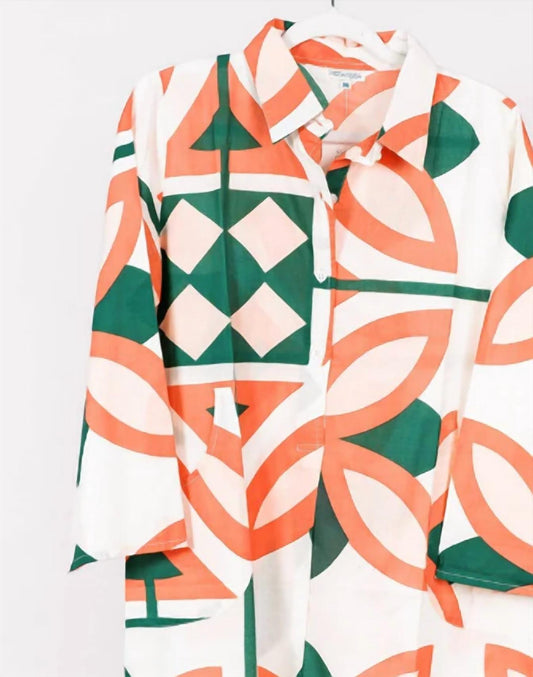 Modaposa - Women's Gabriella Dress Moroccan Abstract Spring Summer