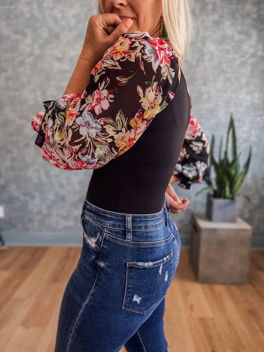 Blakeley - Sienna Floral Sleeve Bodysuit
