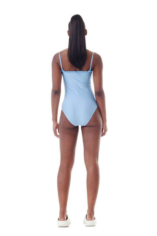 Ganni - Shine Gathered One Piece Swimsuit