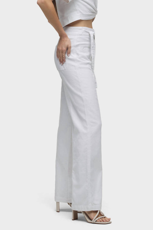 Hudson - Tie Waist Pin Tucked Trouser Pants