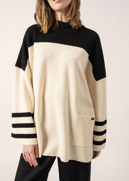 Saint James - Givre Mock-neck Wool Tunic Sweater