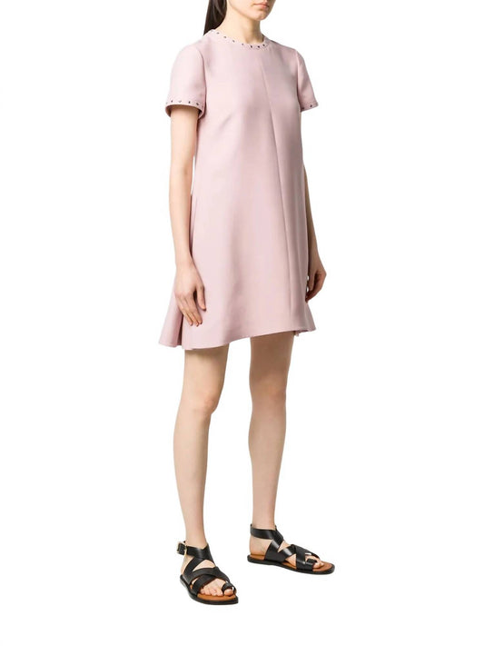Valentino - Embellished Trim Flared Mini Dress