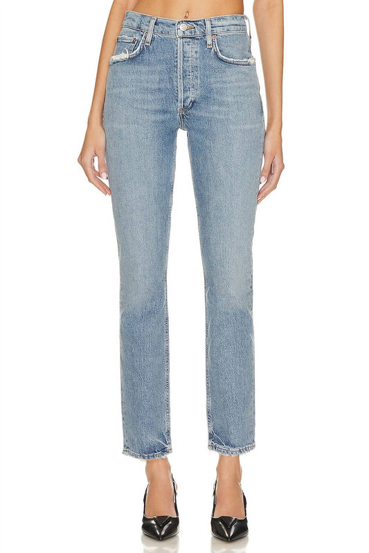 Agolde - Riley Long High Rise Straight Jeans