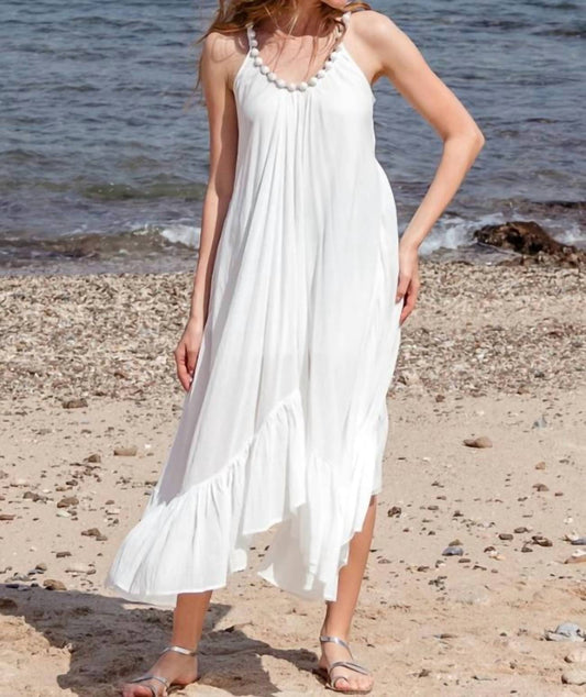 Scarlett Poppies - CIRKELINA - PEARL DECORATED VOLUME STRAP DRESS