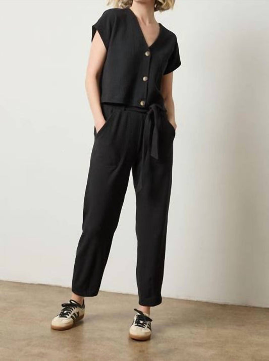 Lilla P - Textured Belted Sweatpants