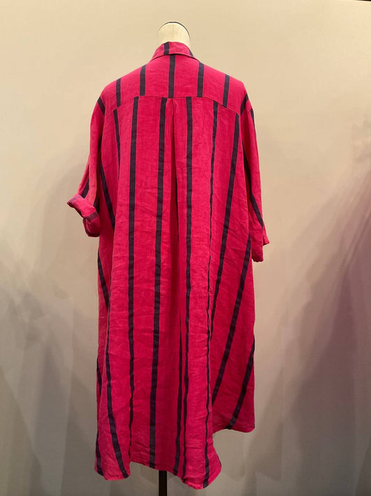 Liabella - Women's Striped Linen Dress