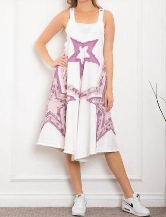 Blue Velvet - Star Patchwork Overalls