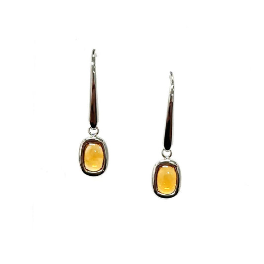 Aamiaa - Color Candy Collection Earrings With 6x4 Cushion-cut Citrine