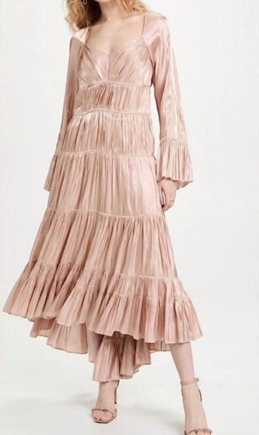 Cinq A Sept - Nina Tiered Satin Midi Dress