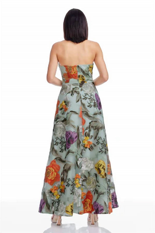 Dress The Population - Connor Floral Embroidered Gown