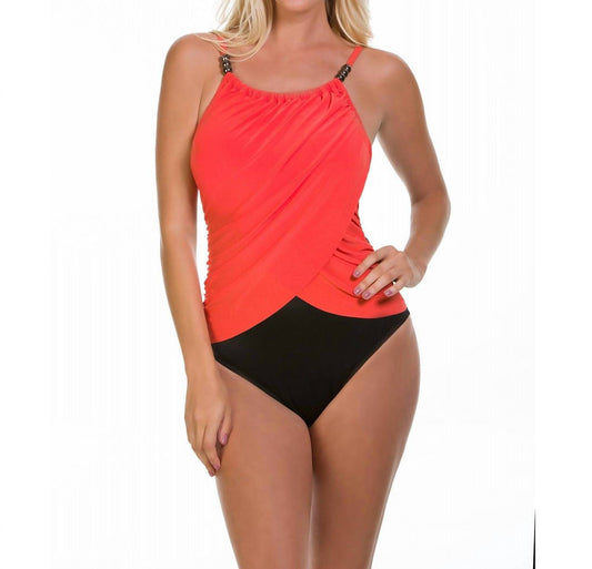 Magicsuit - Lisa Beaded High Neck Underwire One Piece Swimsuit