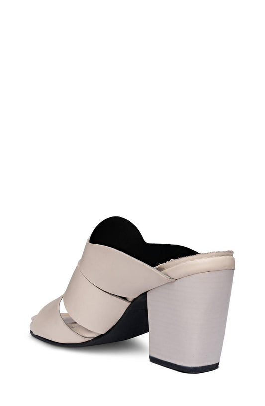 Seamingly Soy Leather Strapped Heel Sandals